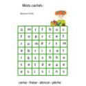 Mots cachés: jeux de mots jeux de lettres sur les fruits
