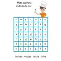 Mots cachés : les fruits de mer