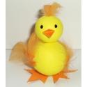 Fabriquer un poussin de Pâques avec des poules de coton et des plumes