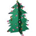 Petit sapin de Noël en carton décoré de perles