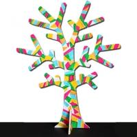 Arbre à bijoux color blocks
