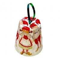 Une belle idée pour fabriquer une boule de Noël en forme de cloche avec votre enfant. Décorations pour le sapin de noël faciles à faire et pas chères : un verre en plastique et une serviette en