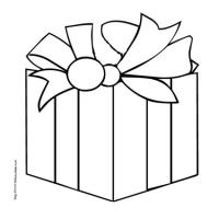 dessin à colorie d'un cadeau