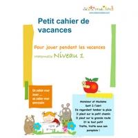 Cahier de Vacances maternelle niveau 1 