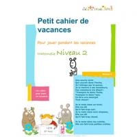 Cahier de vacances maternelle niveau 2 