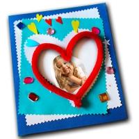 Carte Coeur velours pour grand-père