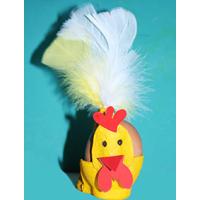 Coquetier poule en boite d'oeuf
