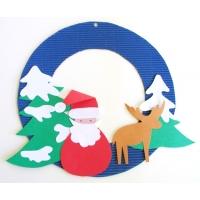 Décor de fenêtre Père Noël