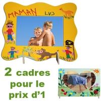 Double cadre photos peint