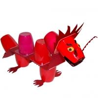 Dragon rouge pot de Yaourt