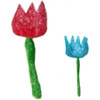 Tulipe en PlayMais à plat
