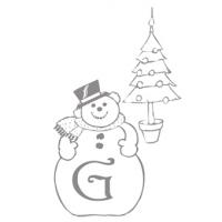 Coloriage lettre G de l'alphabet de Noël