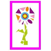 fleur géométrique en gommettes