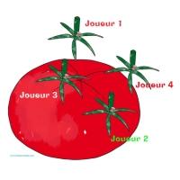 Jeu "Épingler la queue de la tomate"