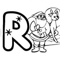 Coloriage alphabet de Noël
