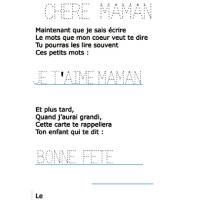 Carte de fête des mères à écrire pour les maternelles
