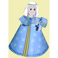 Marie paper toy pour la créche deNoël