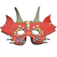 Fabriquer un masque de dragon. il suffit d'imprimer le modèle du masque qui existe en deux versions, une version coloriée et une version à colorier. Parfait pour compléter un déguisement. pour le carn
