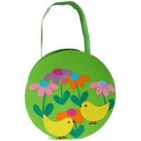 Fabriquer un panier de P&acirc;ques d&eacute;cor&eacute; de poussins et de fleurs