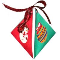 Pochette cadeau de Noel pyramide