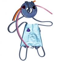 Petit robot fille à la robe bleue