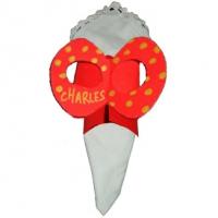 rond de serviette noeud rouge