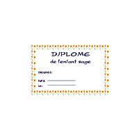 Diplôme enfant sage à imprimer