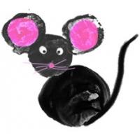 Peindre une souris aux doigts