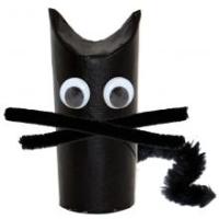 Chat d'Halloween en carton