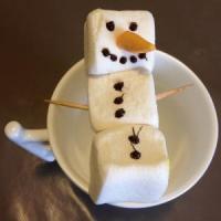 Le bonhomme de neige en guimauve :