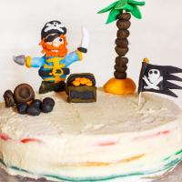 Le gâteau du pirate et du coffre au trésor