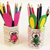 Les pots à crayons :