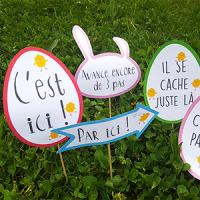 Chasse aux oeufs à indices :