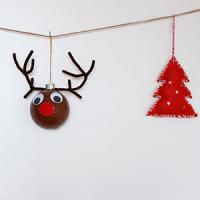 Un renne en boule de Noël :