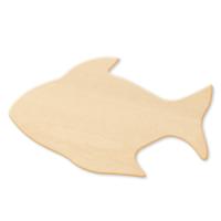 Un poisson en bois naturel :