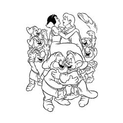 Coloriage de Blanche Neige et du chateau