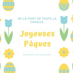 Carte Joyeuses Pâques à imprimer gratuitement pour l'envoyer à la famille et aux amis afin de leur souhaiter de passer de joyeuses Pâques. Imprimez la carte Pâques au jardin sur du papier épais et écr