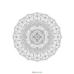 Coloriage Tête de Lion Mandala