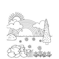 Coloriage Arc en ciel #4