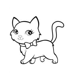 Coloriage d'un chaton gratuit