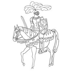 Coloriage chevalier #6
