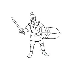 Coloriage chevalier #2