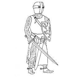 Coloriage chevalier #2