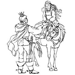 Coloriage chevalier #6
