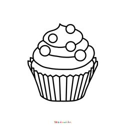 Coloriage Cupcake Mignon