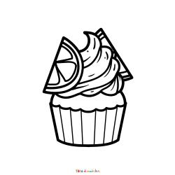 Coloriage Cupcake à Imprimer