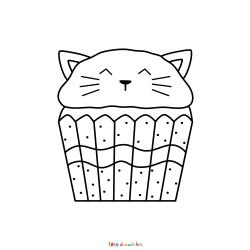 Coloriage Cupcake Cerise