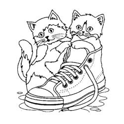 Coloriage d'un chaton de Noël 