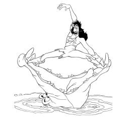 Coloriage de Peter Pan qui vole