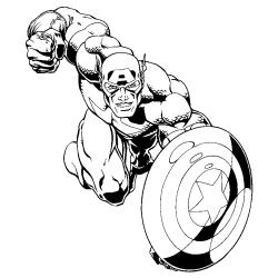 Coloriage de captain america